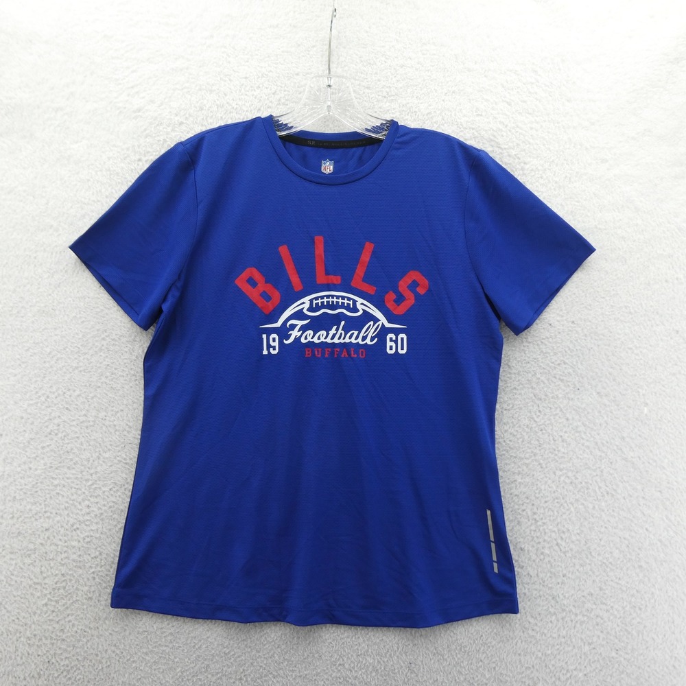 MSX Shirt Womens Medium Buffalo Bills Blue Football Graphic Performance‎ Tee
